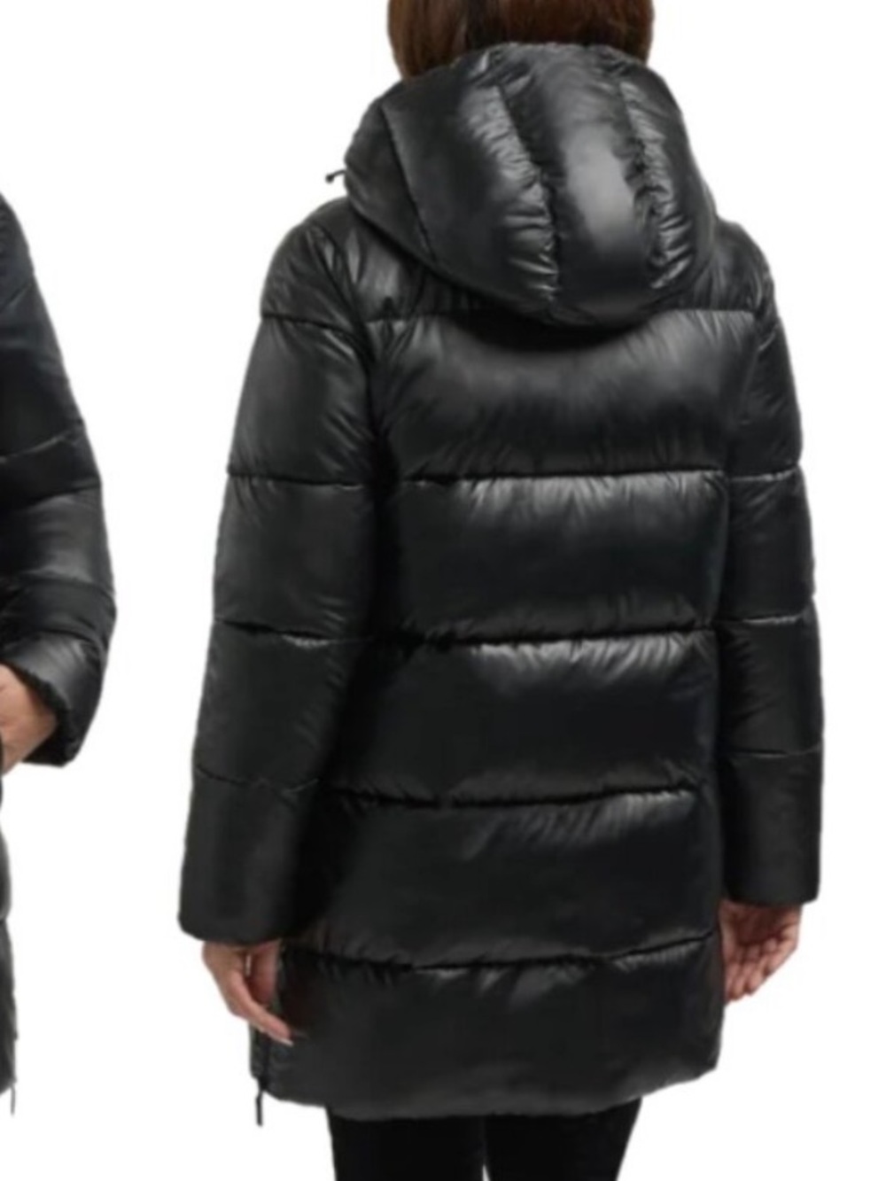 NWT Hunter Women's Black Puffer Coat with Hood - Picture 2 of 5